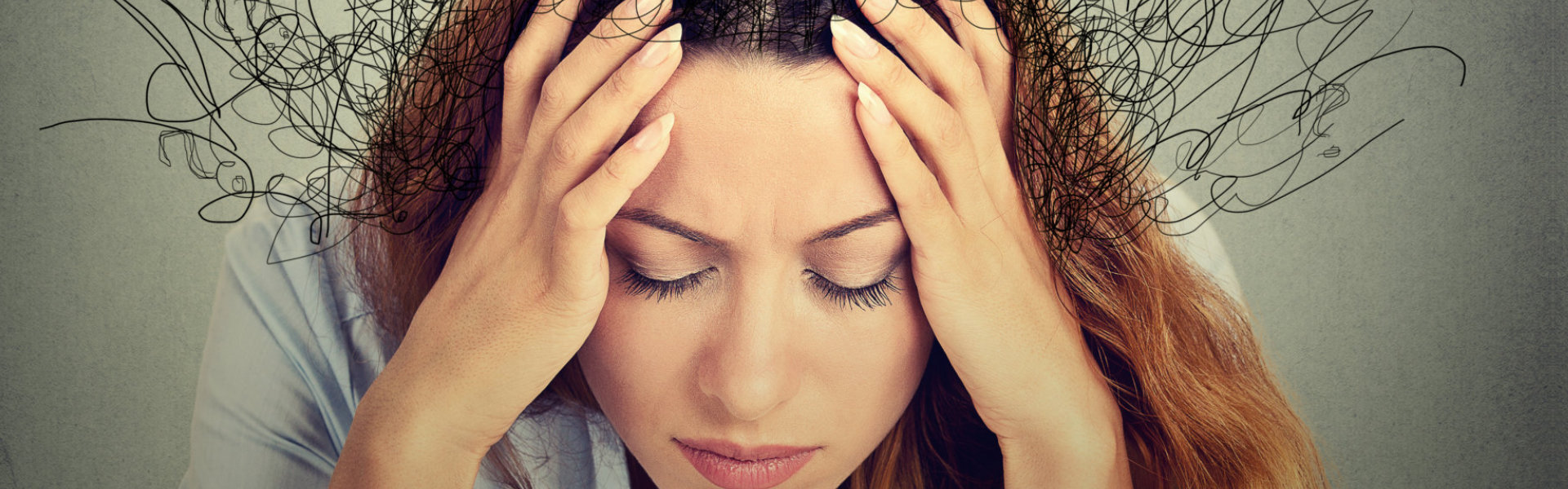 A woman having anxiety